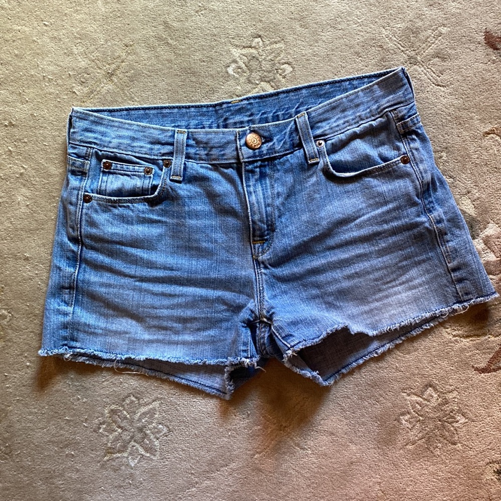 J. Crew Medium Blue Denim Cutoff Shorts